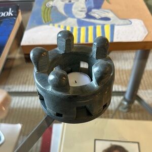 Modern Gray Stone Candle Holder